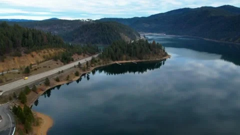 Lake Coeur d’Alene Hyperlapse at Higgins Point – Moving Cloud Reflections on Smo Stock Footage 322211608