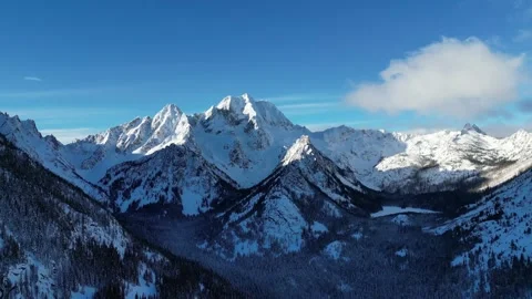 Lake Colchuck during Winter in Washington 4 스톡 동영상 332069043