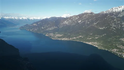 Lake Como Aerial View Stock Footage 284773759