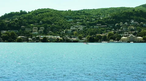 Lake Como by boat Stock Footage 66339370