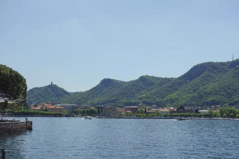 Lake Como in Brunate Stock Photos