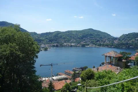 Lake Como in Brunate Stock Photos