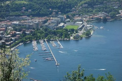 Lake Como in Brunate Stock Photos