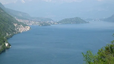 Lake como comacina island Stock Footage 88954396
