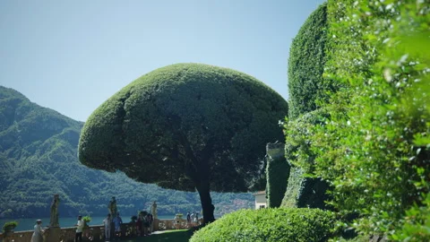Lake Como (Lago Di Como) seen from Villa del Balbianello, Lenno, Italy Видео 251799108