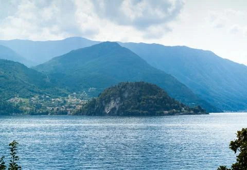 Lake Como Mountains Stock Photos