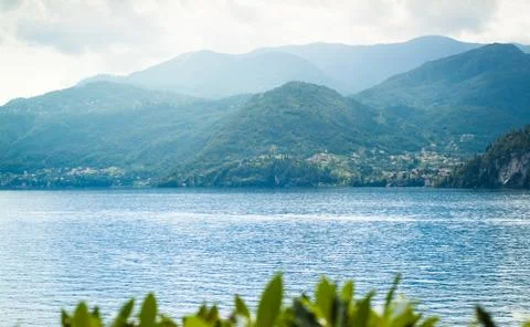 Lake Como Mountains Stock Photos