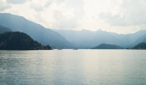Lake Como Mountains Stock Photos