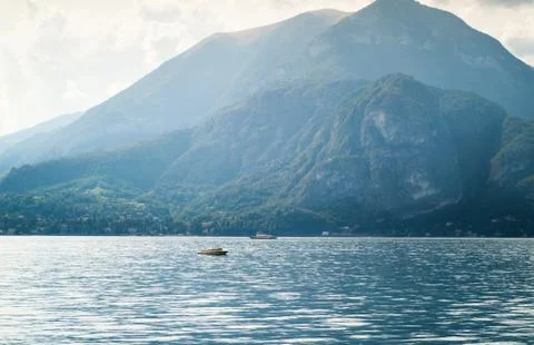 Lake Como Mountains Stock Photos
