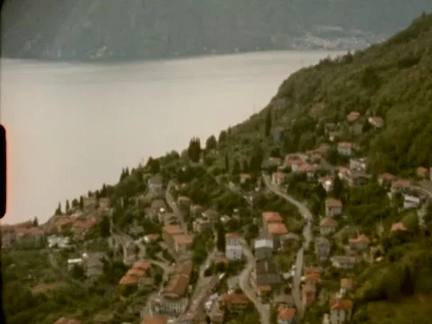 Lake Como Mountains on Super 8 動画素材 237543215
