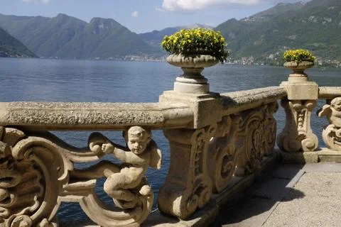 Lake Como, panoramic view Stock Photos