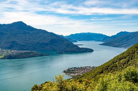 Lake Como, photographed in Trezzone, Como. Stock Photos