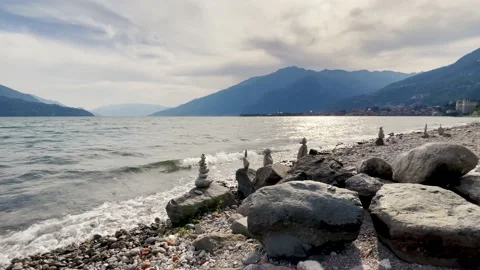 Lake Como shore Stock Footage 221768439