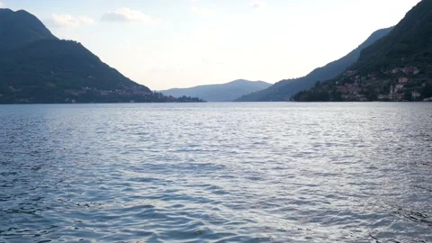 Lake Como at sunset Stock Footage 163420973