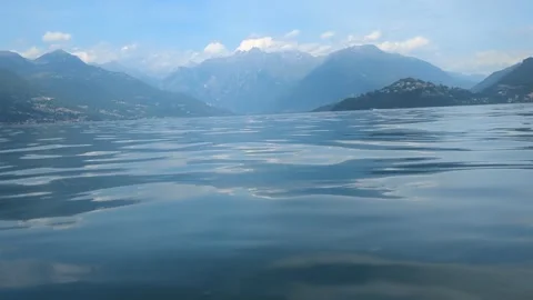 Lake Como view from the coast at Bellera Stock Footage 313361868