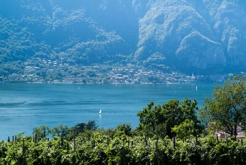 Lake Como View Stock Photos