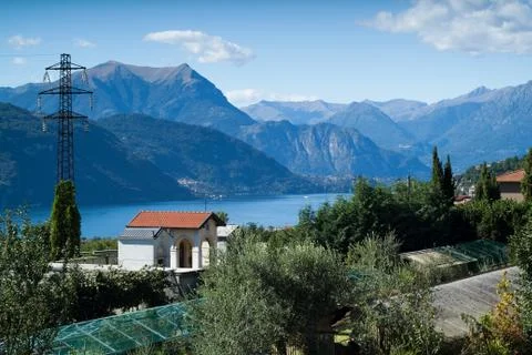 Lake Como View Stock Photos