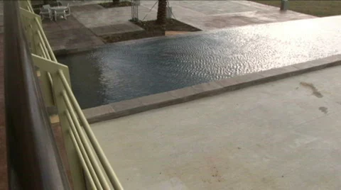 Lake conroe hotel pool 2 Stock Footage 569735