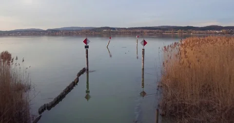 Lake Constance from Aerial view Stock Footage 77187624