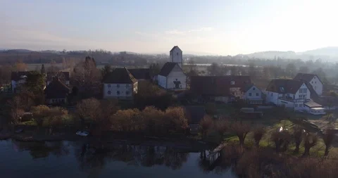 Lake Constance and typical Germany village and Bodensee Stock Footage 85527581