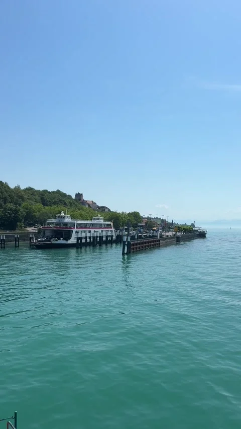 Lake Constance Ferry Crossing Between Konstanz and Meersburg Germany Stock Footage 337510404