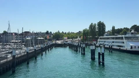 Lake Constance Ferry Crossing Between Konstanz and Meersburg Germany Stock Footage 337510411