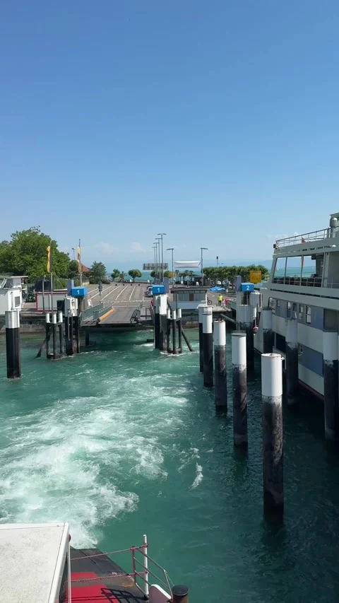 Lake Constance Ferry Crossing Between Konstanz and Meersburg Germany Stock Footage 337510437