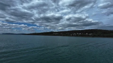 Lake Constance Ferry View Between Meersburg and Konstanz Stock Footage 345753198