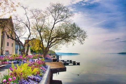 Lake Constance in spring Stock Photos