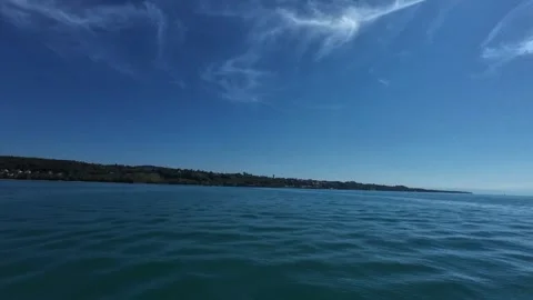 Lake Constance Views from Ferry Between Konstanz and Meersburg Stock Footage 341828887