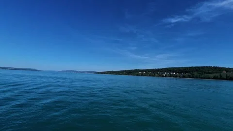 Lake Constance Views from Ferry Between Konstanz and Meersburg Stock Footage 341828924