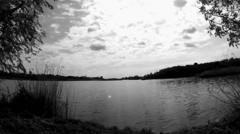 Lake in the dark Stock Footage 56980931
