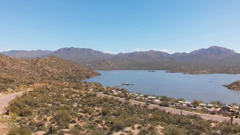 Lake in the Desert Stock Footage 129524071