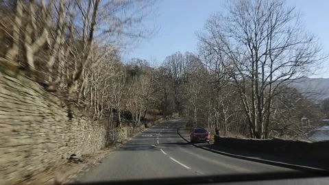 Lake District English countryside roads Stock Footage