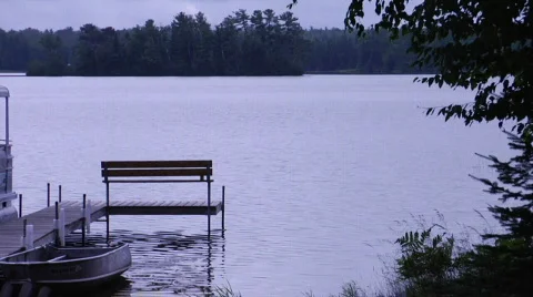 Lake Dock HD Stock Footage 497345