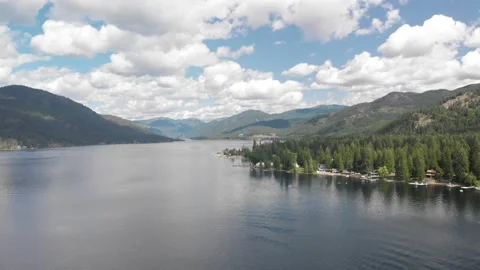 Lake Drone Flyover HD Video stock 138069026