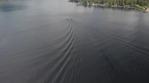 Lake Drone Flyover HD Video stock 138069168