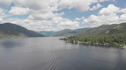 Lake Drone Flyover HD Video stock 138069731