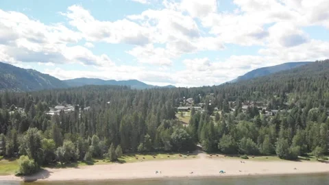 Lake Drone Flyover HD Video stock 138069750