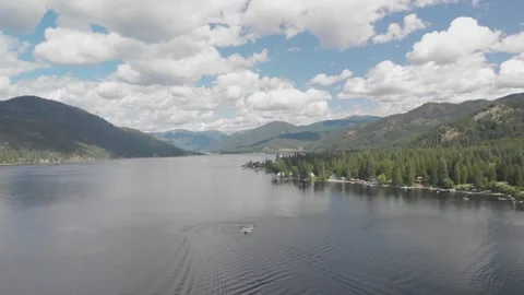 Lake Drone Flyover HD Video stock 138069780