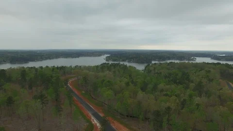 Lake Drone Shots Stock Footage 115638955