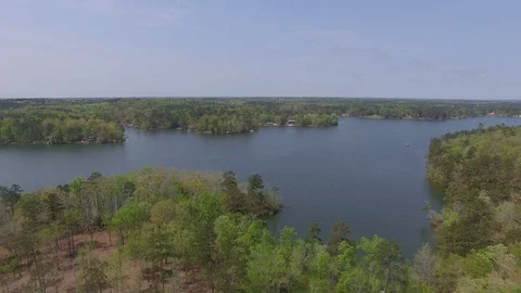 Lake Drone Shots Stock Footage 115643710