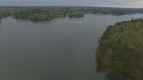Lake Drone Shots Stock Footage 115644069