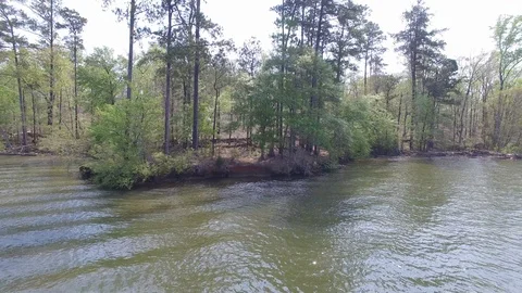 Lake Drone Shots Stock Footage 115644298