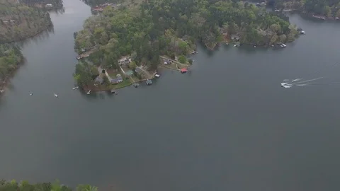 Lake Drone Shots Stock Footage 115644637