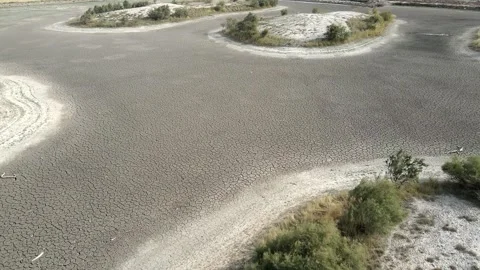 Lake - a dry bottom Stock Footage 259377650