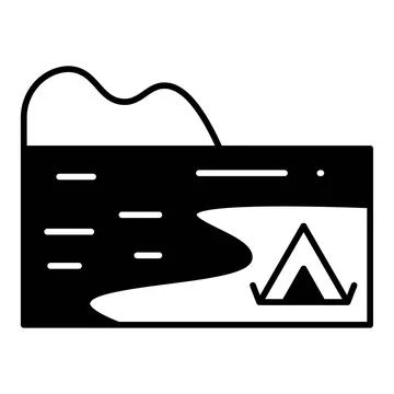 Lake Dualtone Icon Stock-Illustration