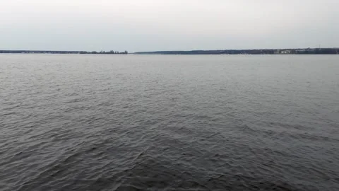 Lake during cloudy day of springtime Video stock 270380540