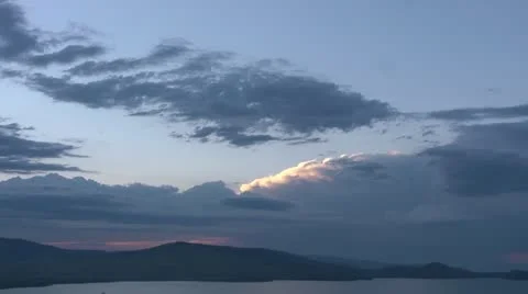 Lake dusk clouds TL 001 by dwking Video stock 11139923