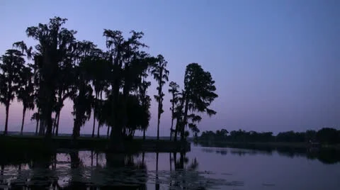 Lake at dusk Stock Footage 26610764